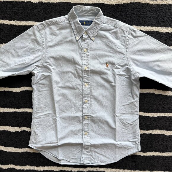 Ralph Lauren light blue Oxford SS shirt (men's M) - Picture 8 of 9